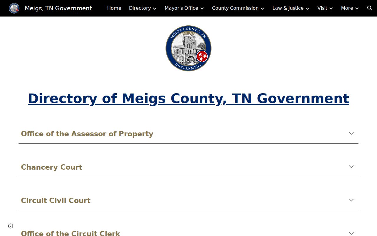 Meigs County court docket office directory