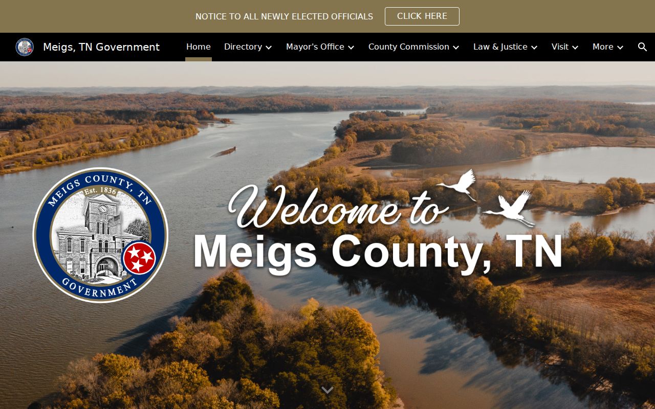 Official Meigs County court docket government page